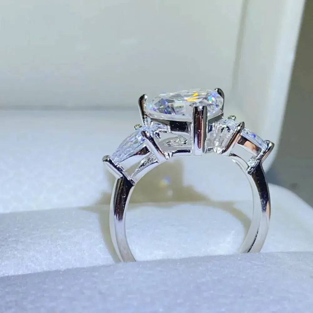 3 Carat Moissanite 925 Sterling Silver Ring by Partner Label