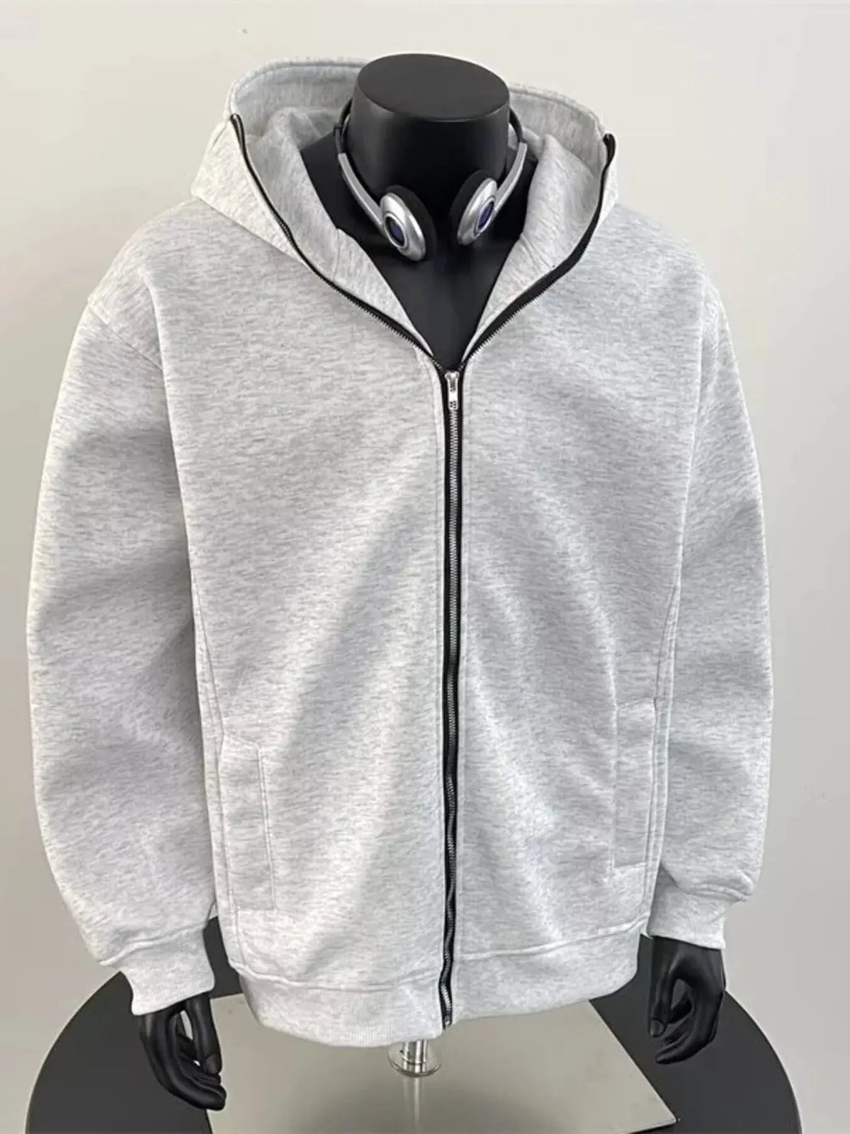 Men's Zip Up Long Sleeve Hoodie by Partner Label