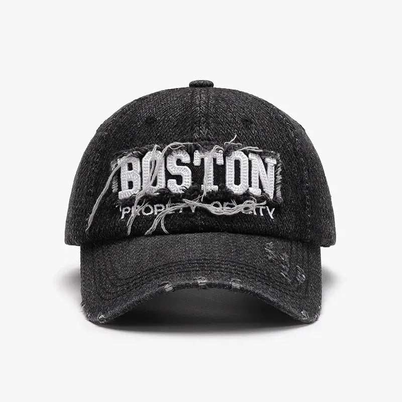 Letter Adjustable Cotton Baseball Cap by Partner Label
