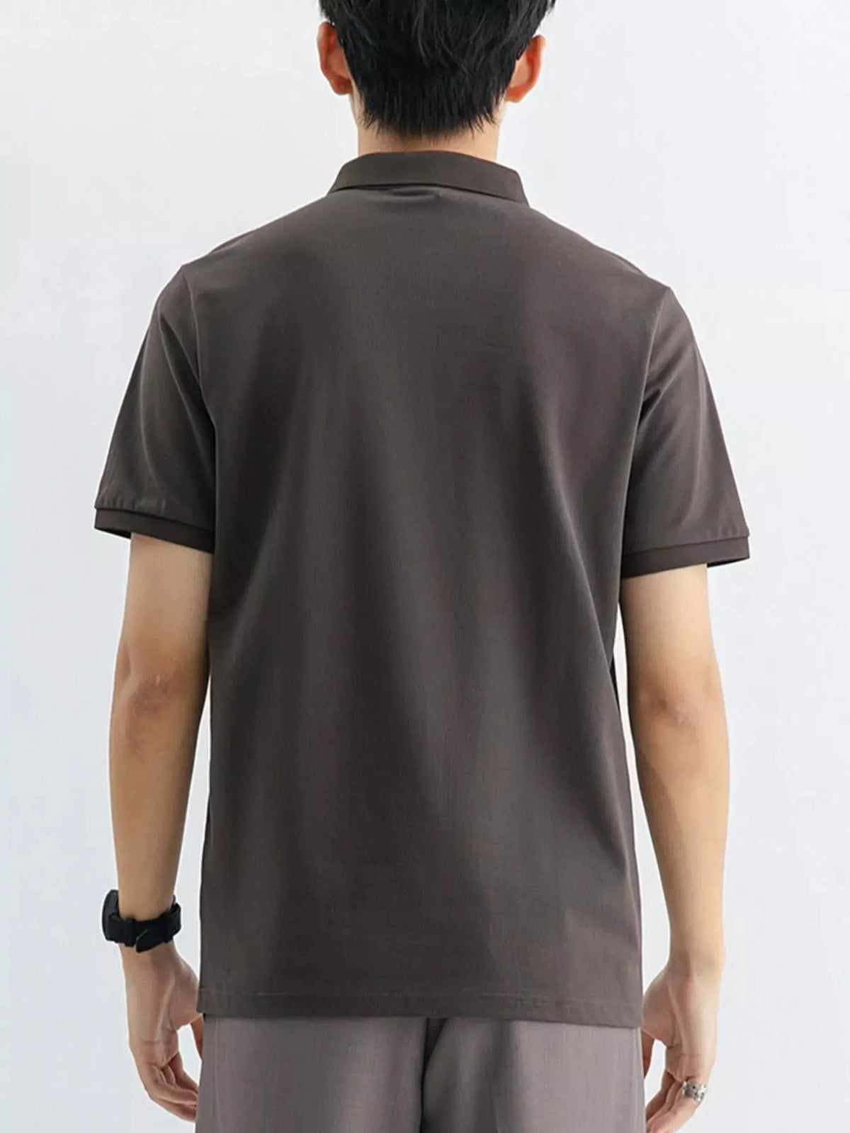 Men's Plus Size Classic Fit Short Sleeve Polo by Trendsi