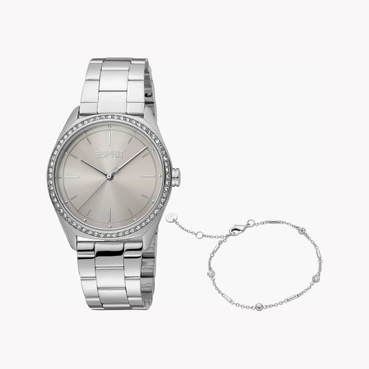 Esprit Women's Silver Watch, Grey Dial | Es1l134m0015 by ESPRIT