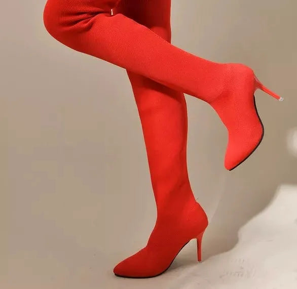 Point Toe Stiletto Boots by Partner Label