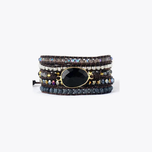 Agate Beaded Bracelet by Partner Label