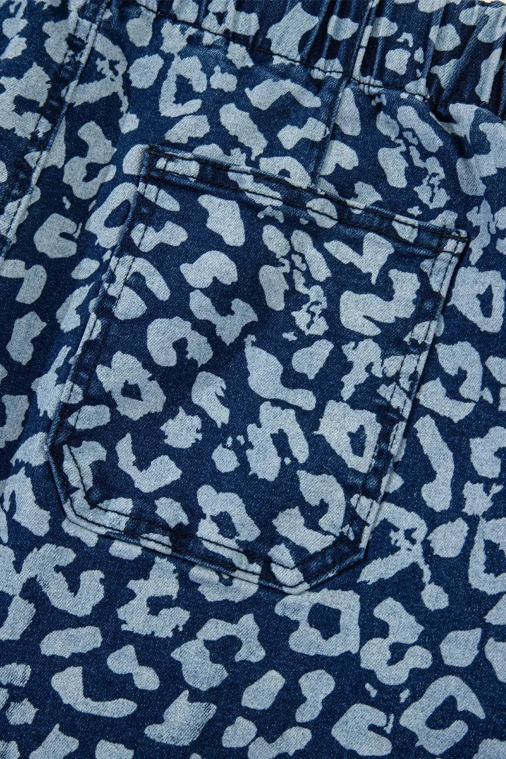 Leopard Print Wide Leg Jeans by Partner Label
