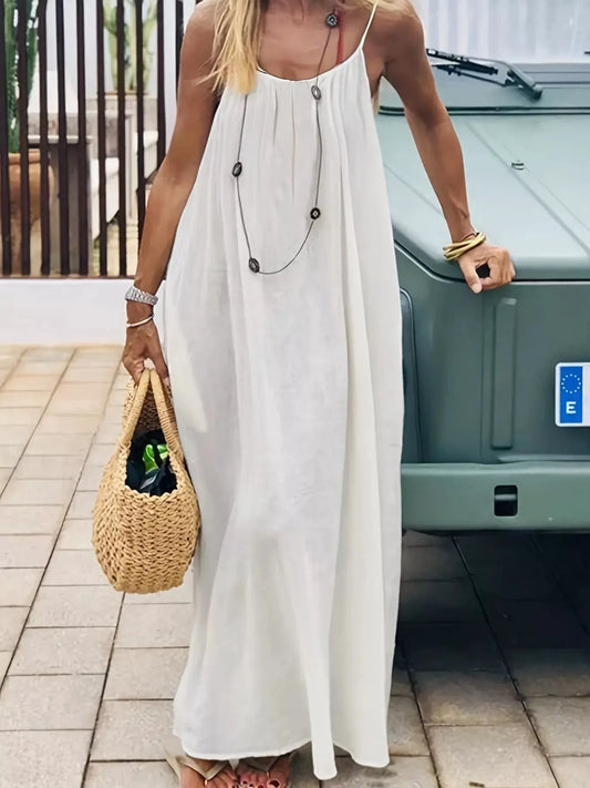 Backless Scoop Neck Maxi Dress by Partner Label