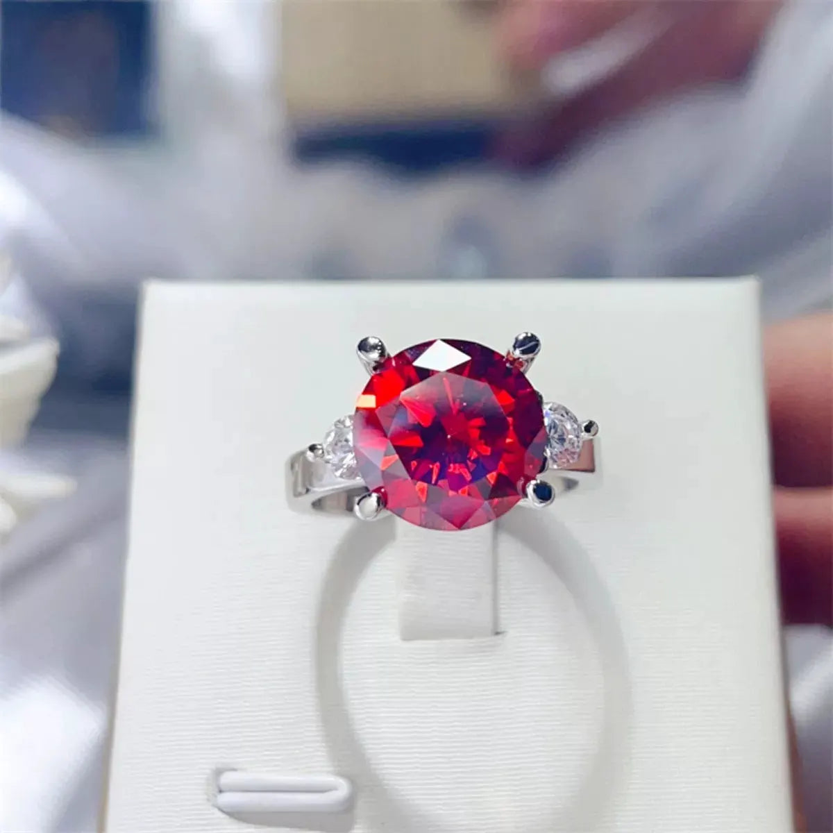 5 Carat Moissanite 925 Sterling Silver Ring by Partner Label