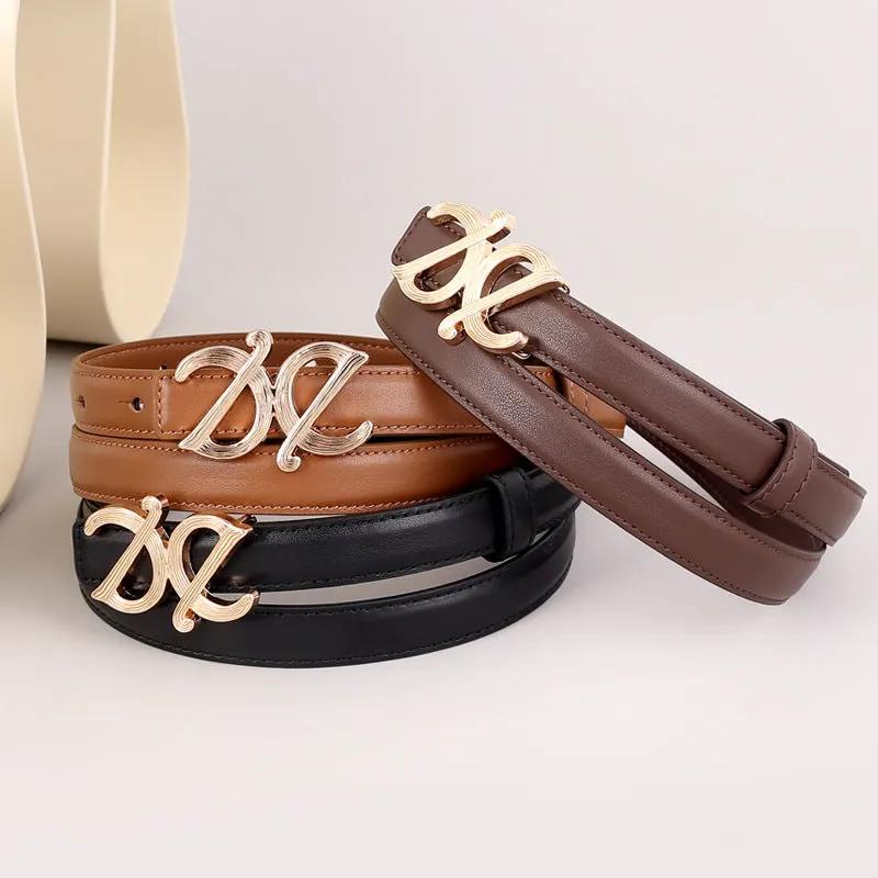 Buckle Leather Belt by Trendsi