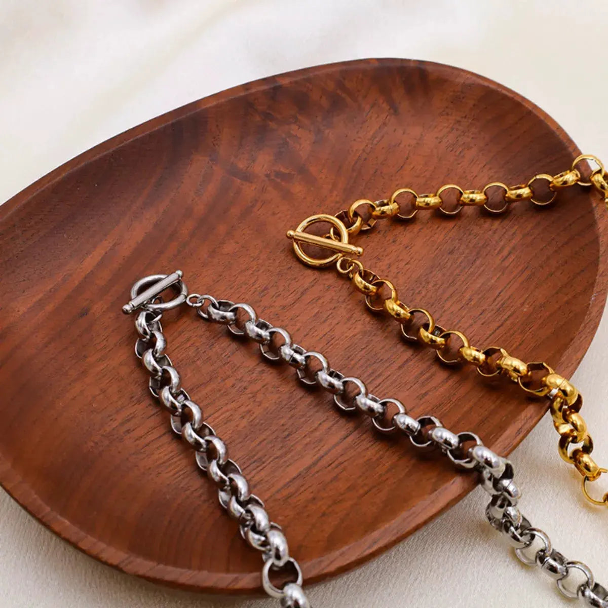 Heart Pendant Toggle Clasp Chain Necklace by Partner Labels