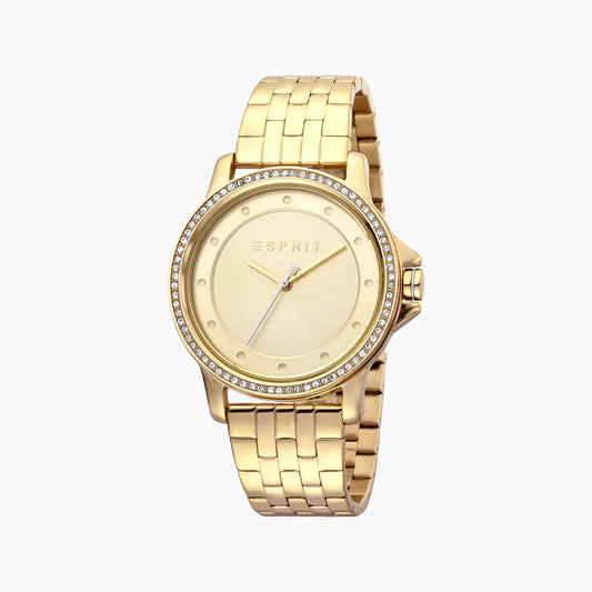 Esprit Women's Gold Stainless Steel Watch, Champagne Dial | Es1l186l0015 by ESPRIT