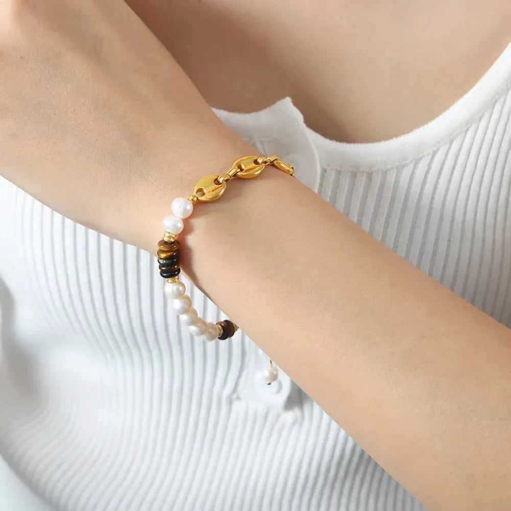 18K Gold-Plated Titanium Steel Bracelet by Partner Label