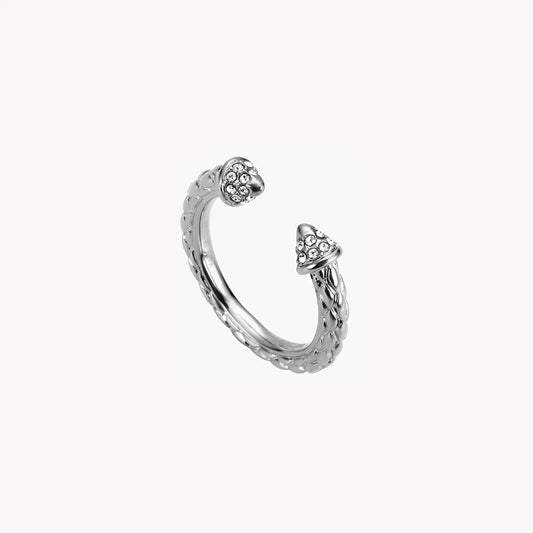 Just Cavalli Women's Silver Brass Ring, Silver Tone | Jcrg00360106 by JUST CAVALLI