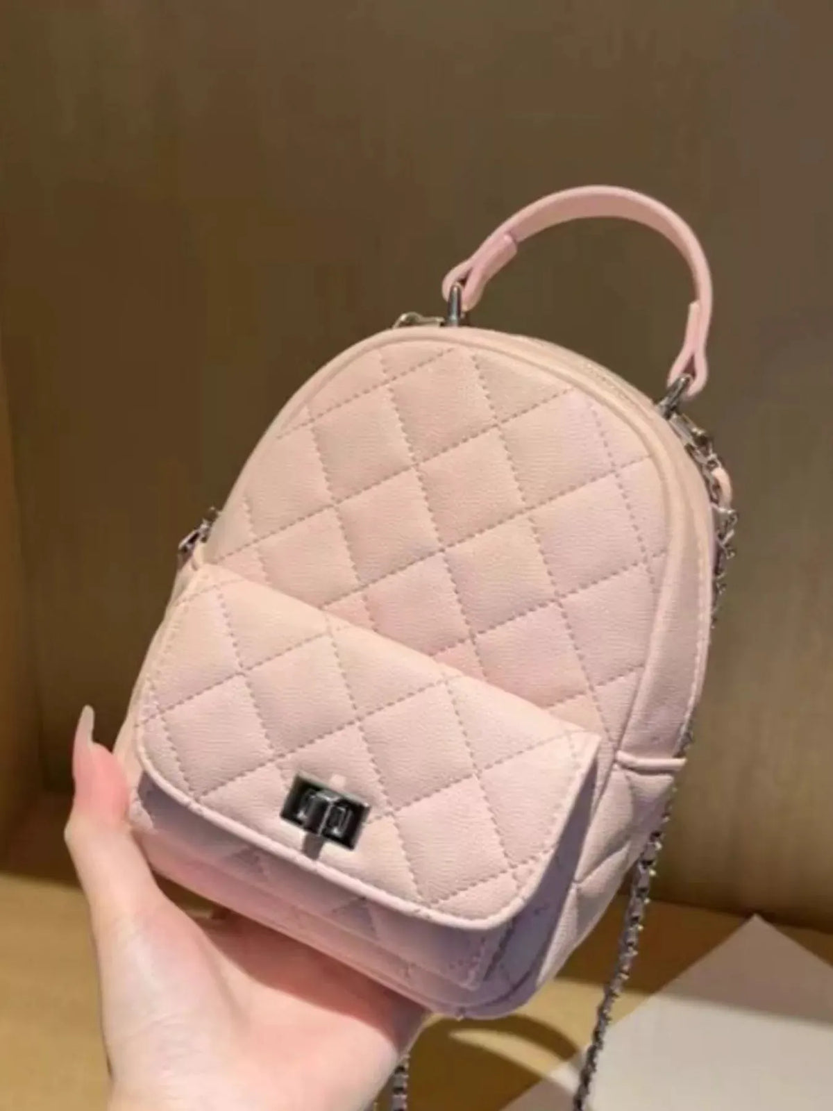 Quilted Mini Backpack Bag by Partner Label