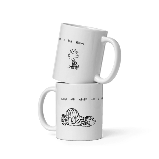 Calvin and Hobbes Best Friends Quote Mug by Art-O-Rama Shop