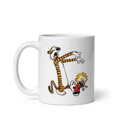 Calvin and Hobbes Playing Zombies Mug by Art-O-Rama Shop
