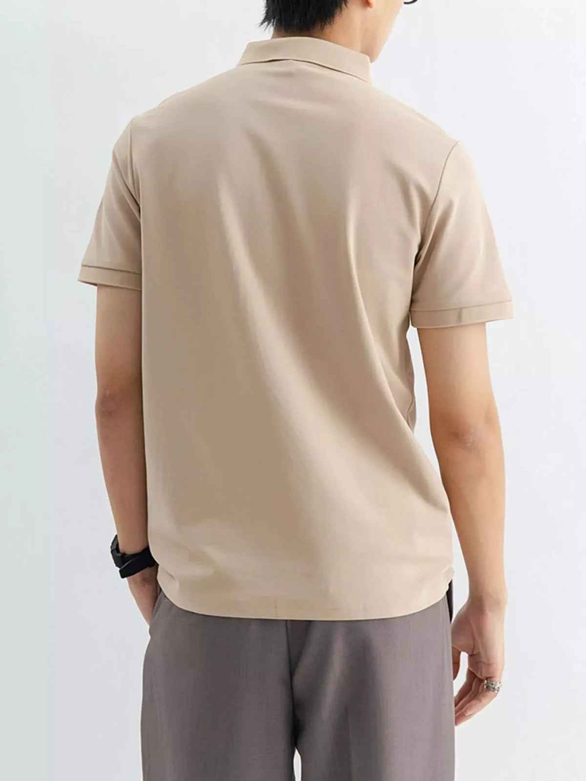 Men's Plus Size Classic Fit Short Sleeve Polo by Trendsi