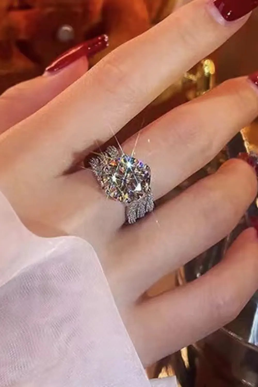 Adored 3 Carat Moissanite Three-Layer Ring by Partner Label