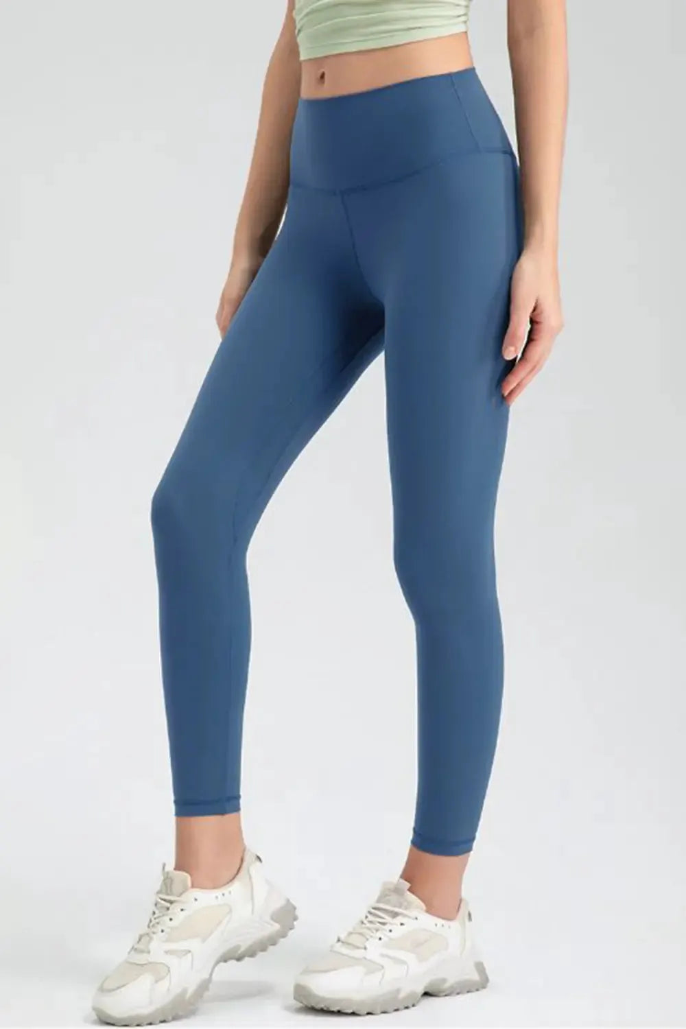 Wide Waistband Slim Fit Active Leggings by Partner Label
