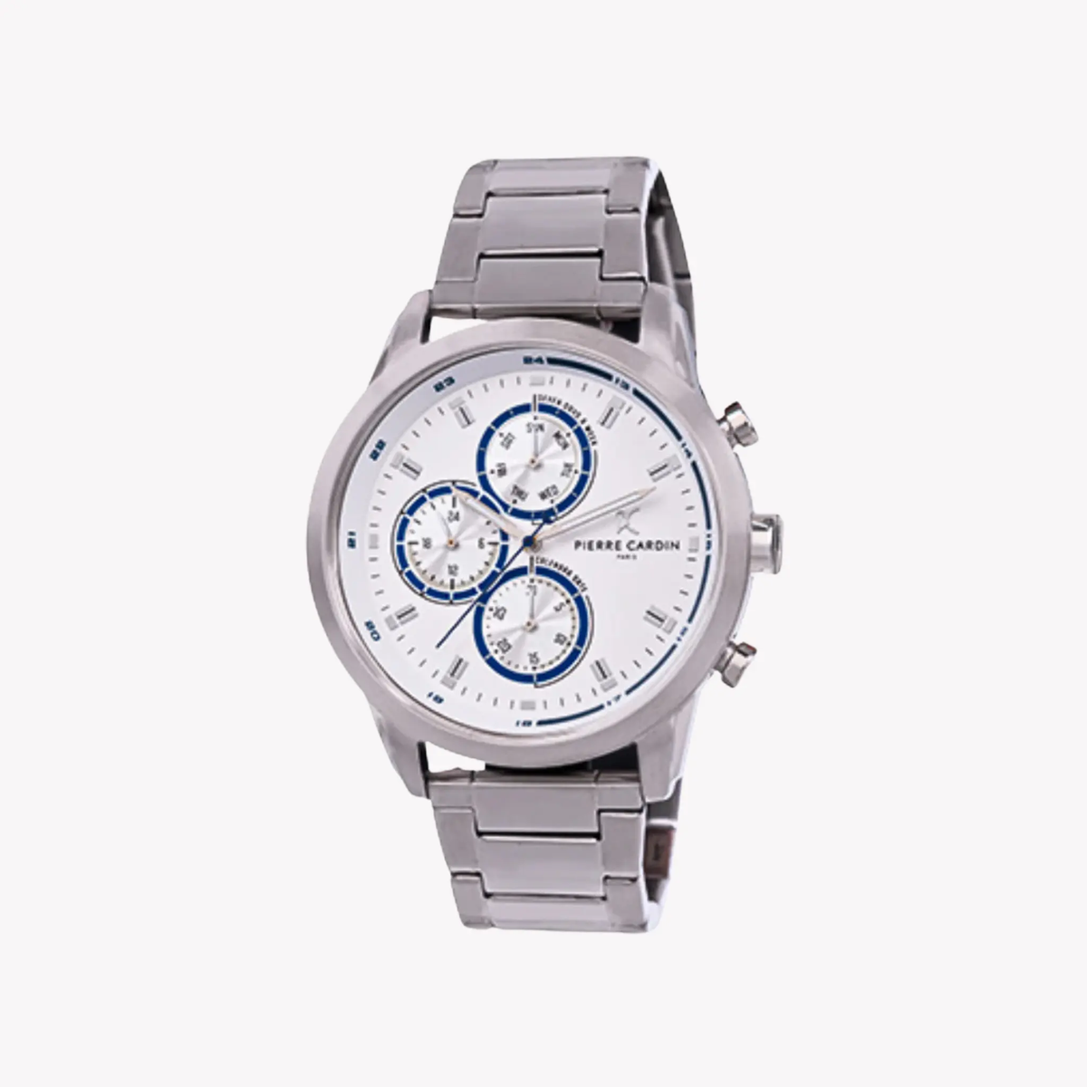 Pierre Cardin Men's Silver Watch, White Dial | Ccp.5004 by PIERRE CARDIN