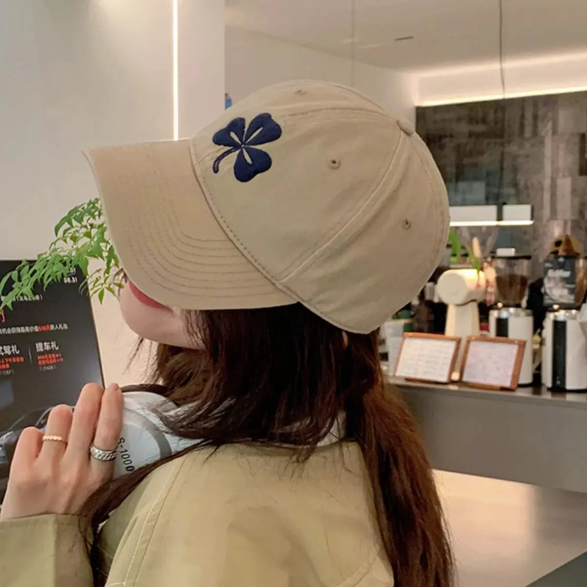 Clover Embroidered Baseball Cap by Partner Label