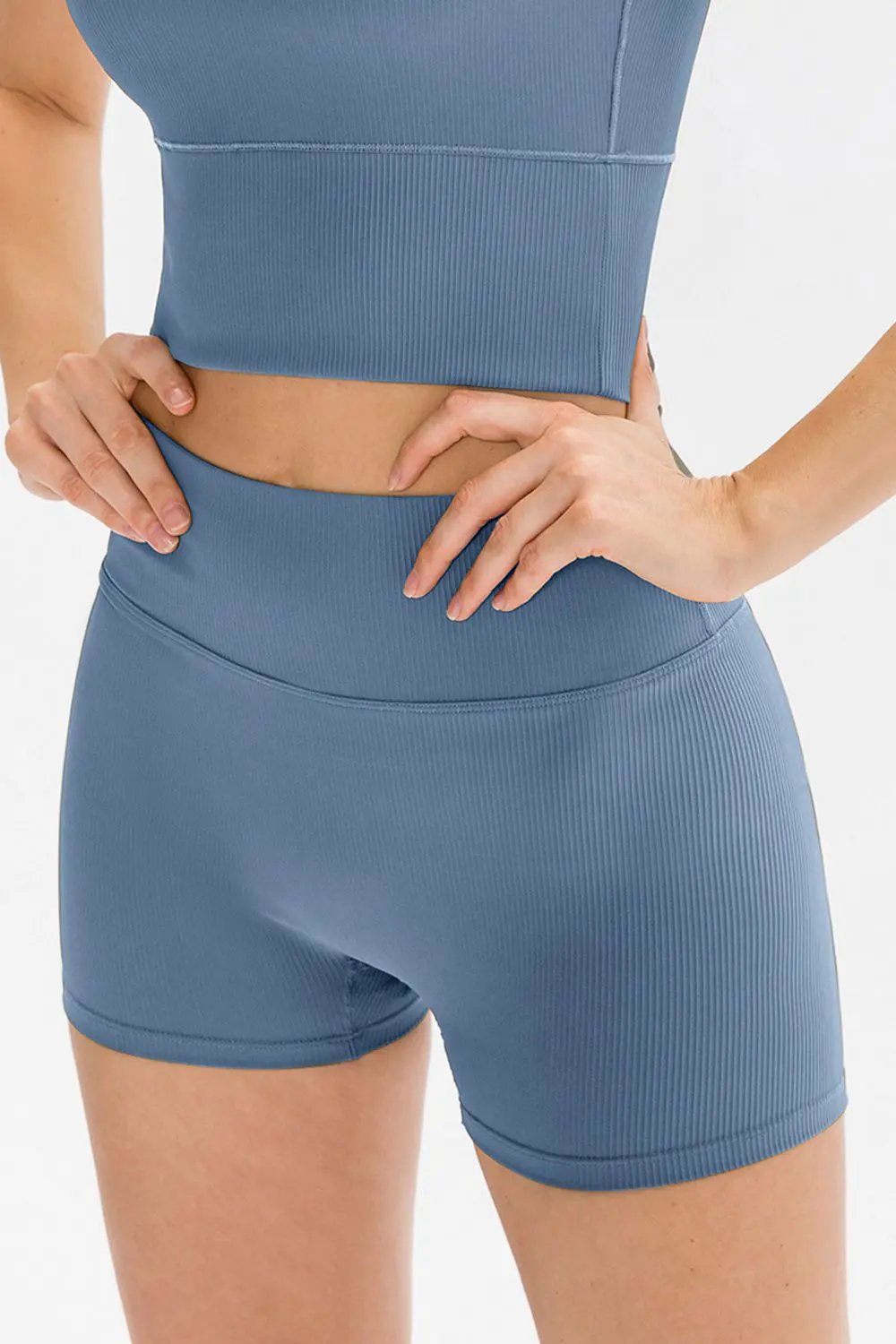 Slim Fit Wide Waistband Sports Shorts by Partner Label