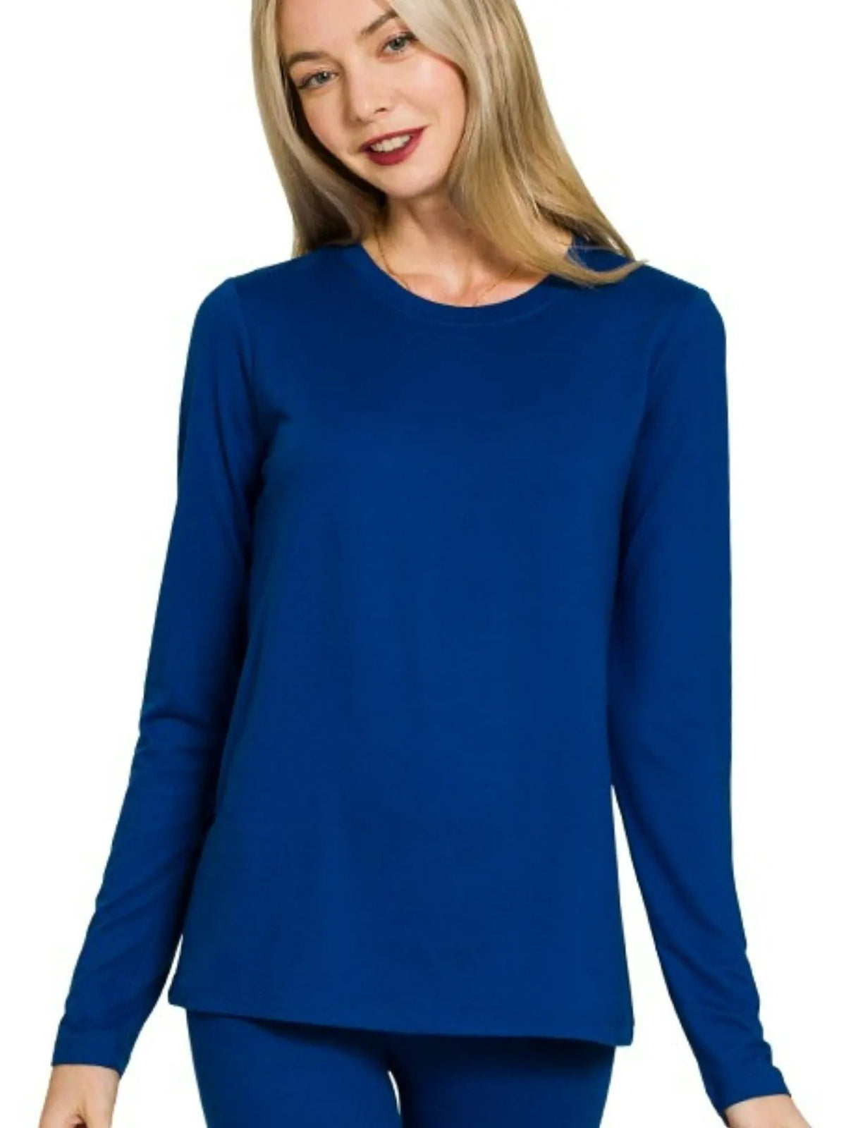 Zenana Microfiber Round Neck Top and Leggings Set by Zenana