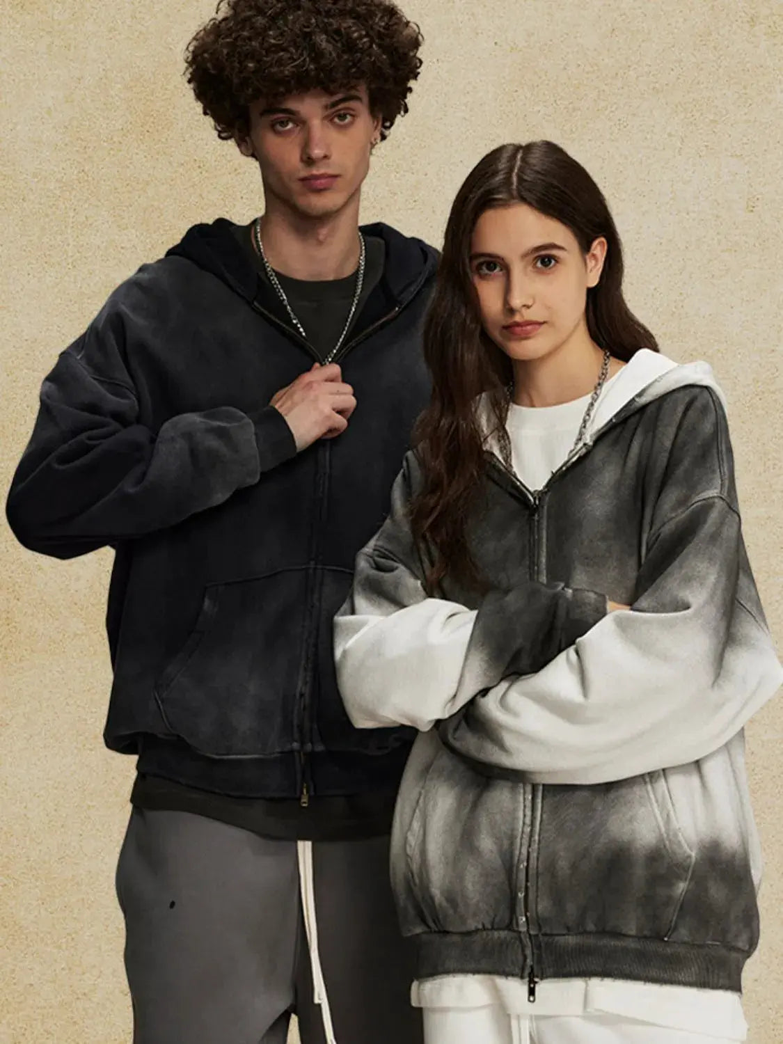 Men's Gradient Zip Up Hoodie by Partner Label