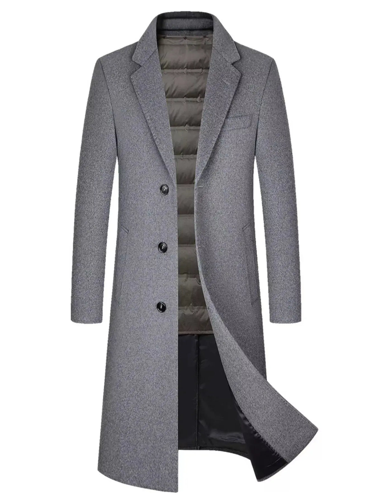Men's Classic Button Up Overcoat by Partner Label