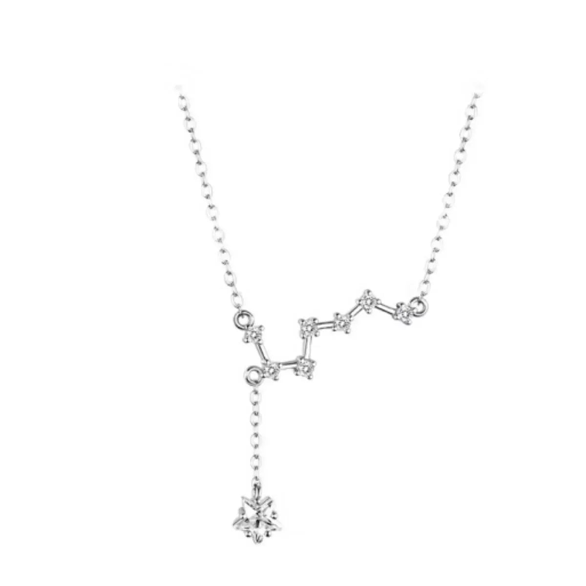 925 Sterling Silver Zircon Star Necklace by Partner Labels
