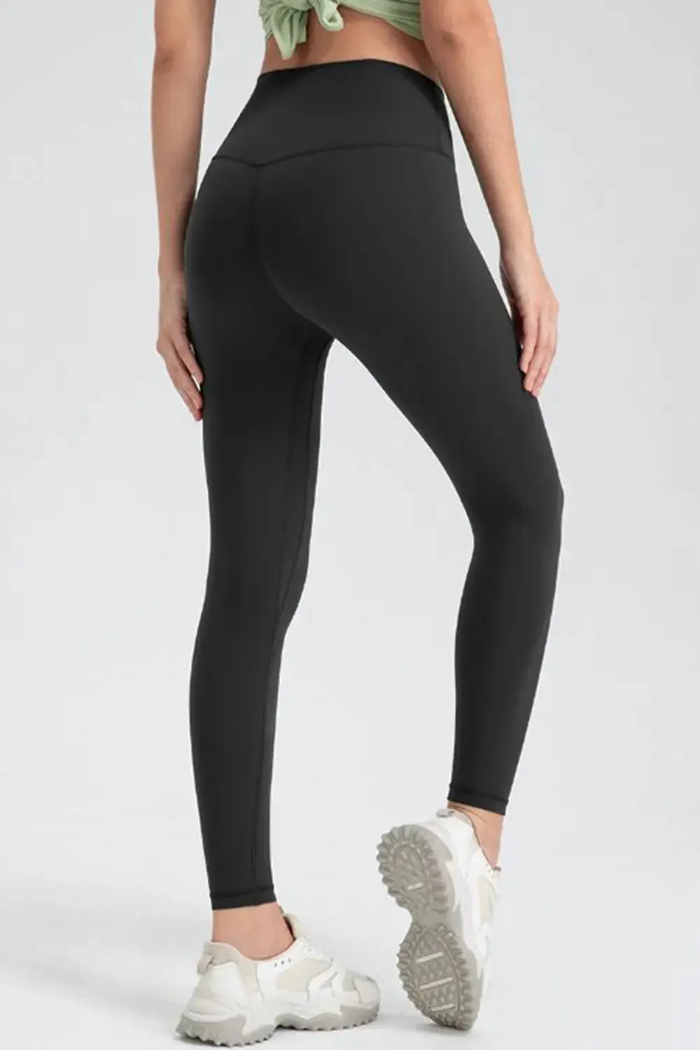 Wide Waistband Slim Fit Active Leggings by Partner Label