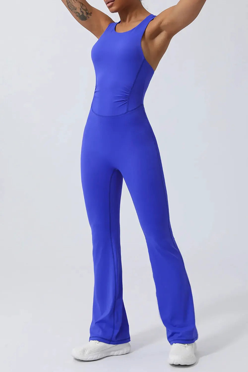 Crisscross Wide Strap Sleeveless Jumpsuit by Partner Label