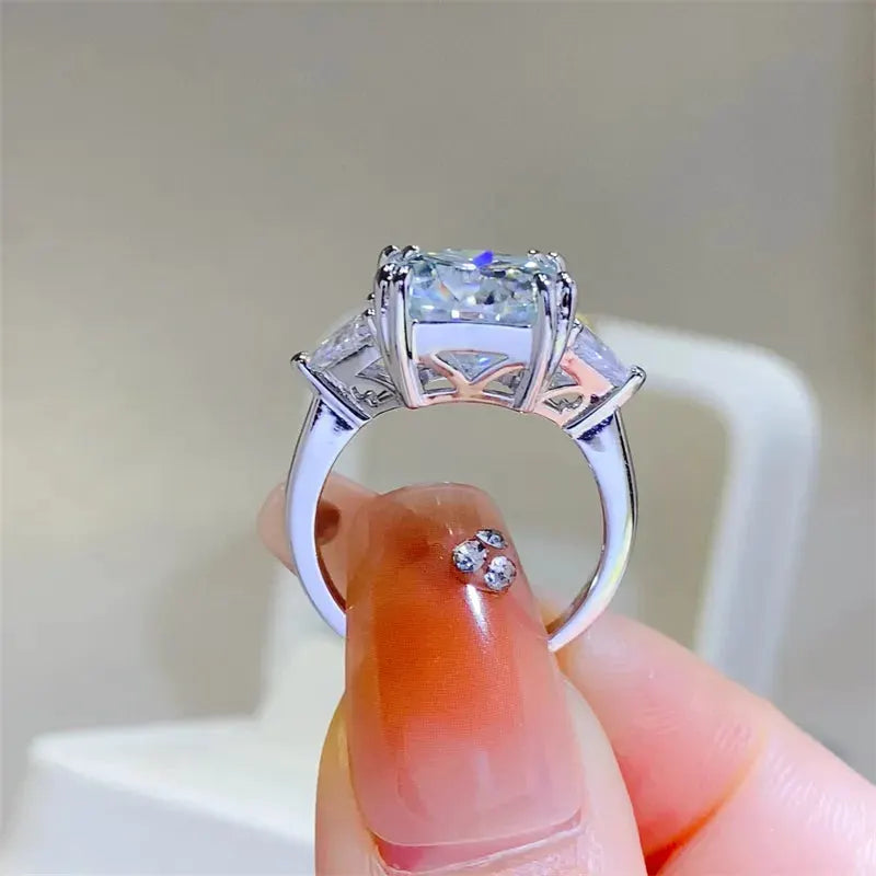 5 Carat Moissanite 925 Sterling Silver Ring by Partner Label