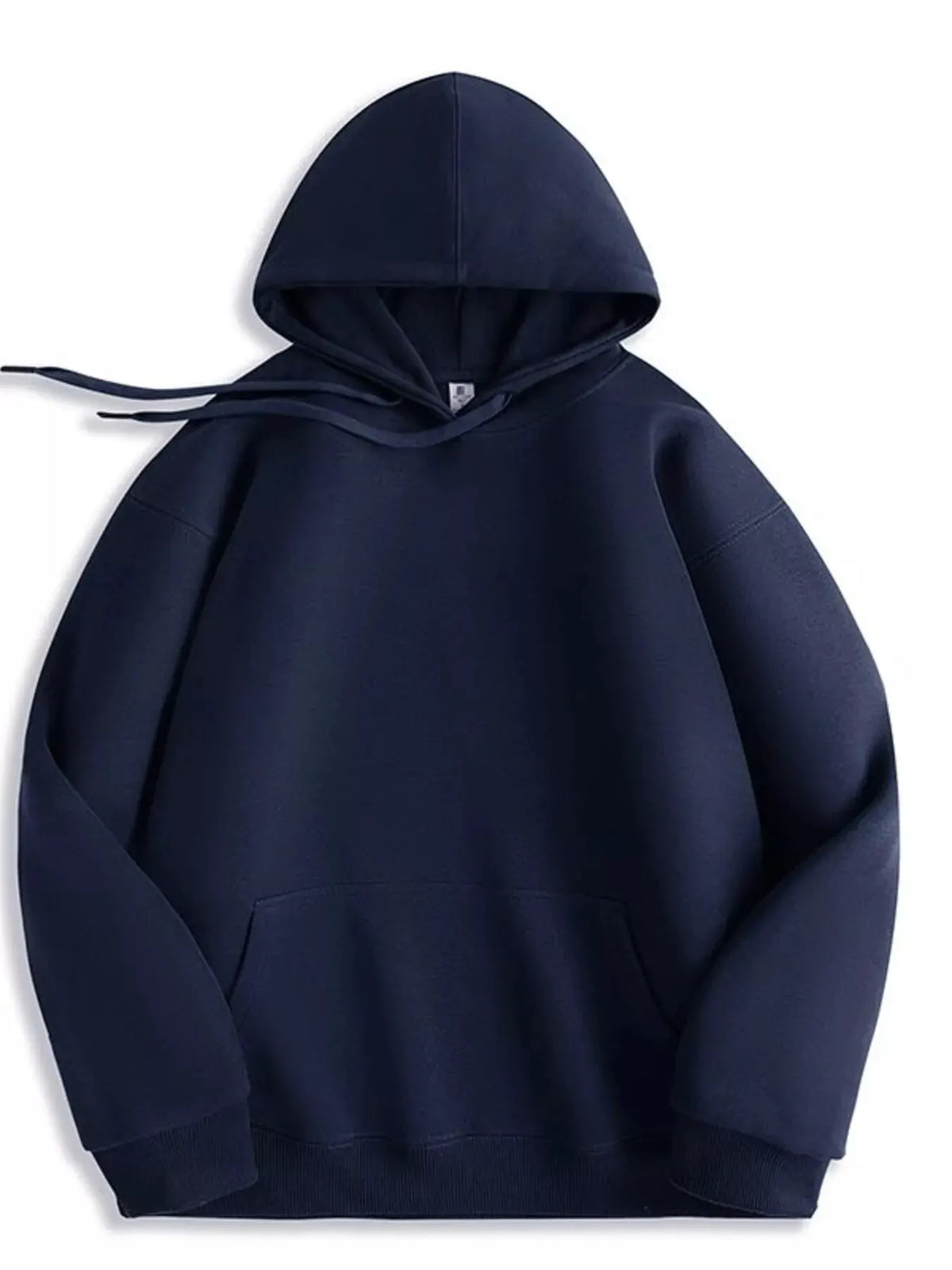 Men's Full Size Solid Color Casual Hoodie Plus Size by Trendsi