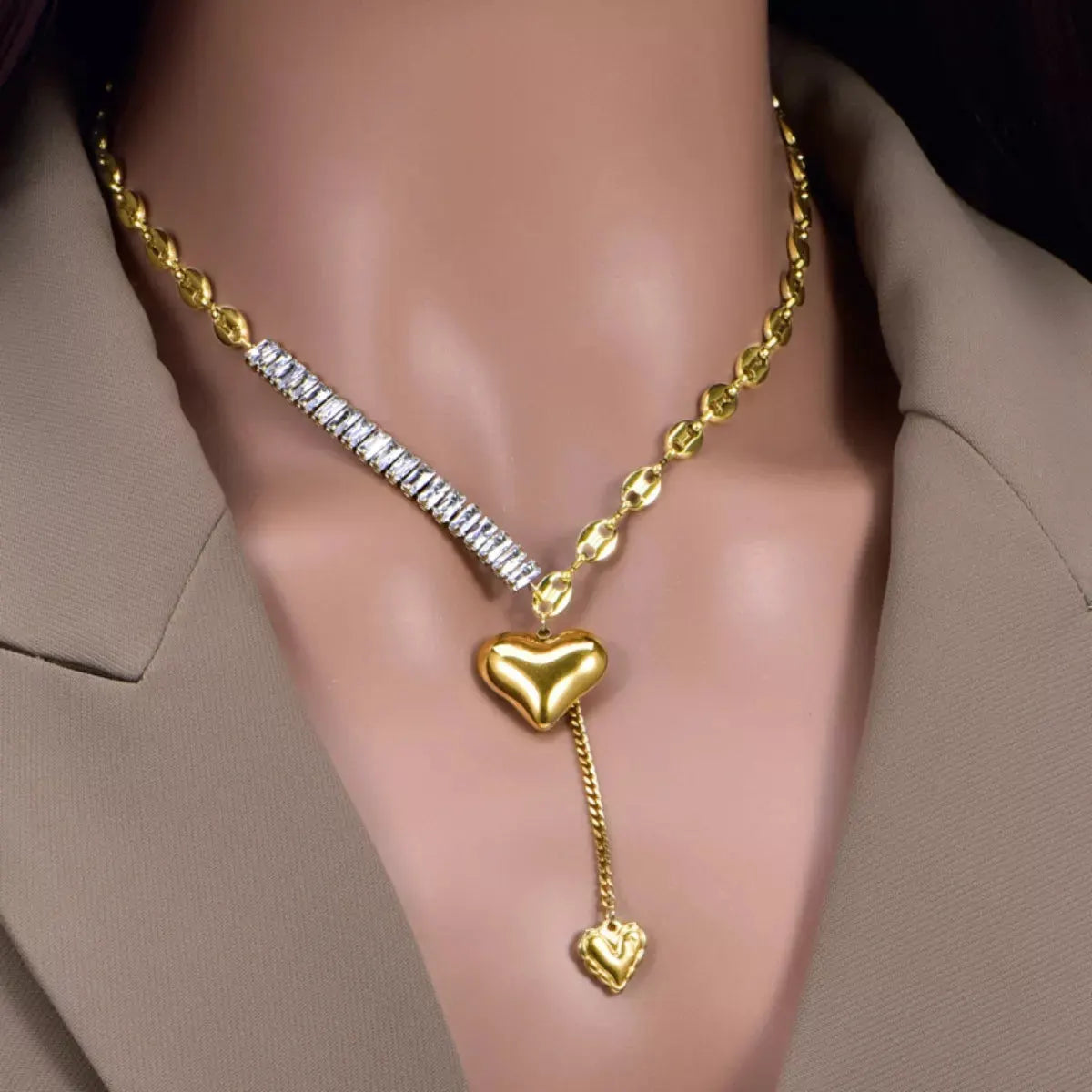 18K Gold-Plated Heart Necklace by Partner Labels