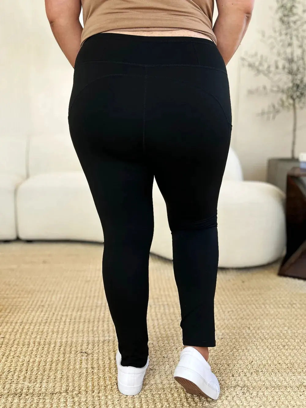 Wide Waistband Sports Leggings by Partner Label
