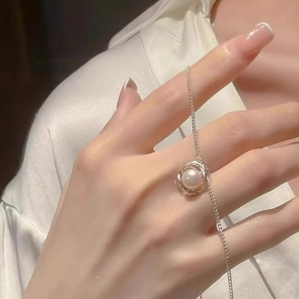 Pearl Pendant Necklace by Partnel Label