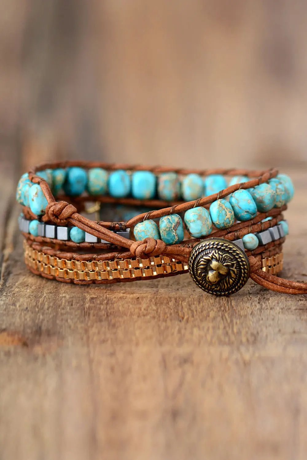 Handmade Natural Stone Copper Bracelet by Partner Label