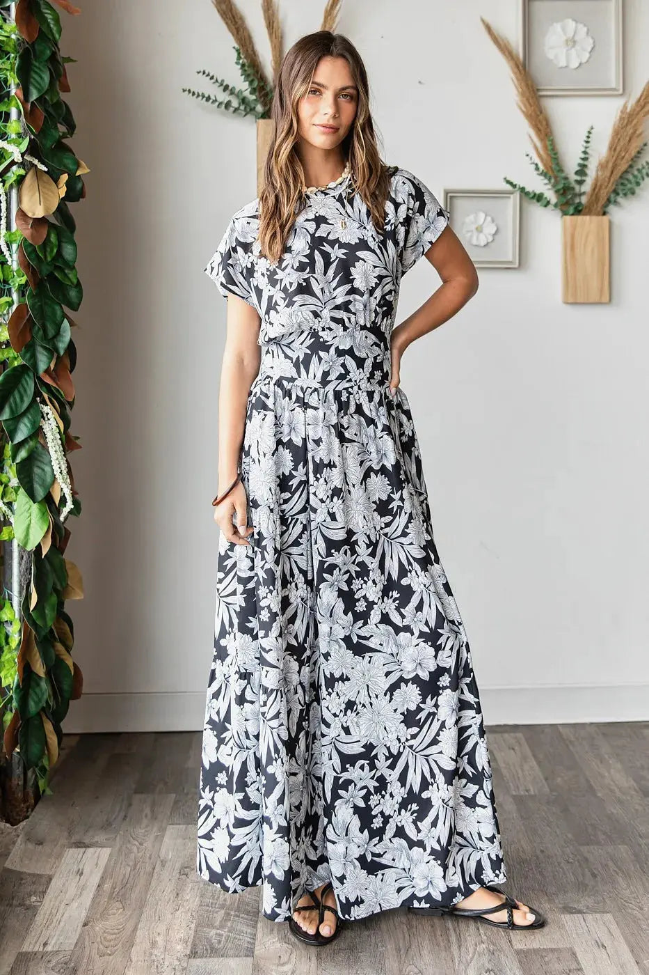 Mittoshop Tropical Print Top and Skirt Set by Mittoshop