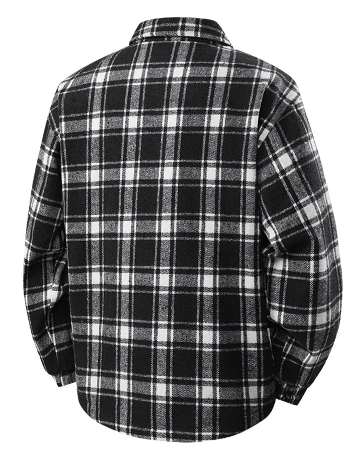 Men's Plus Size Plaid Button-Up Casual Shacket by Partner Label