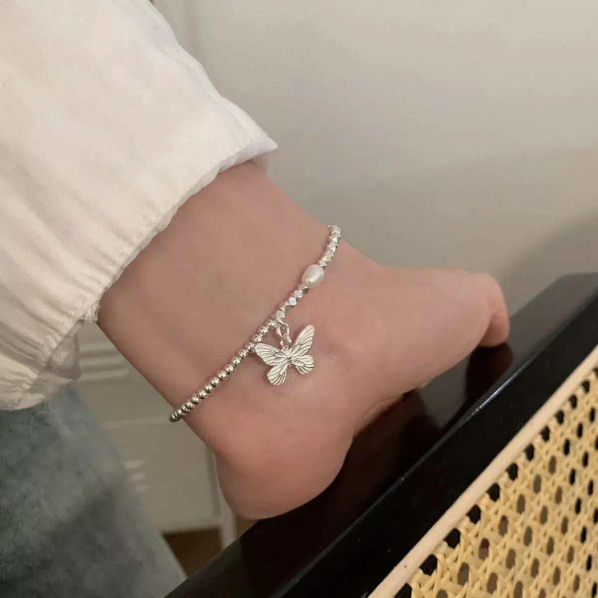 925 Sterling Silver Butterfly Bracelet by Partner Label