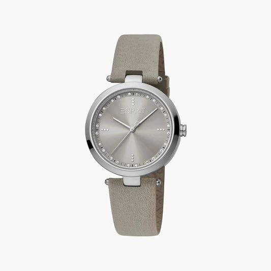 Esprit Women's Grey Leather Watch, Stainless Steel | Es1l123m0045 by ESPRIT