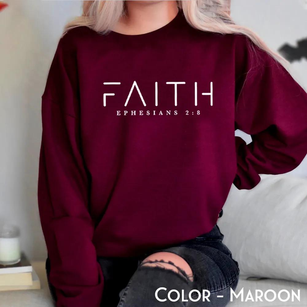 Trendy Faith Sweatshirt Bible Verse Shirt Christian Clothing by Maiden-Art