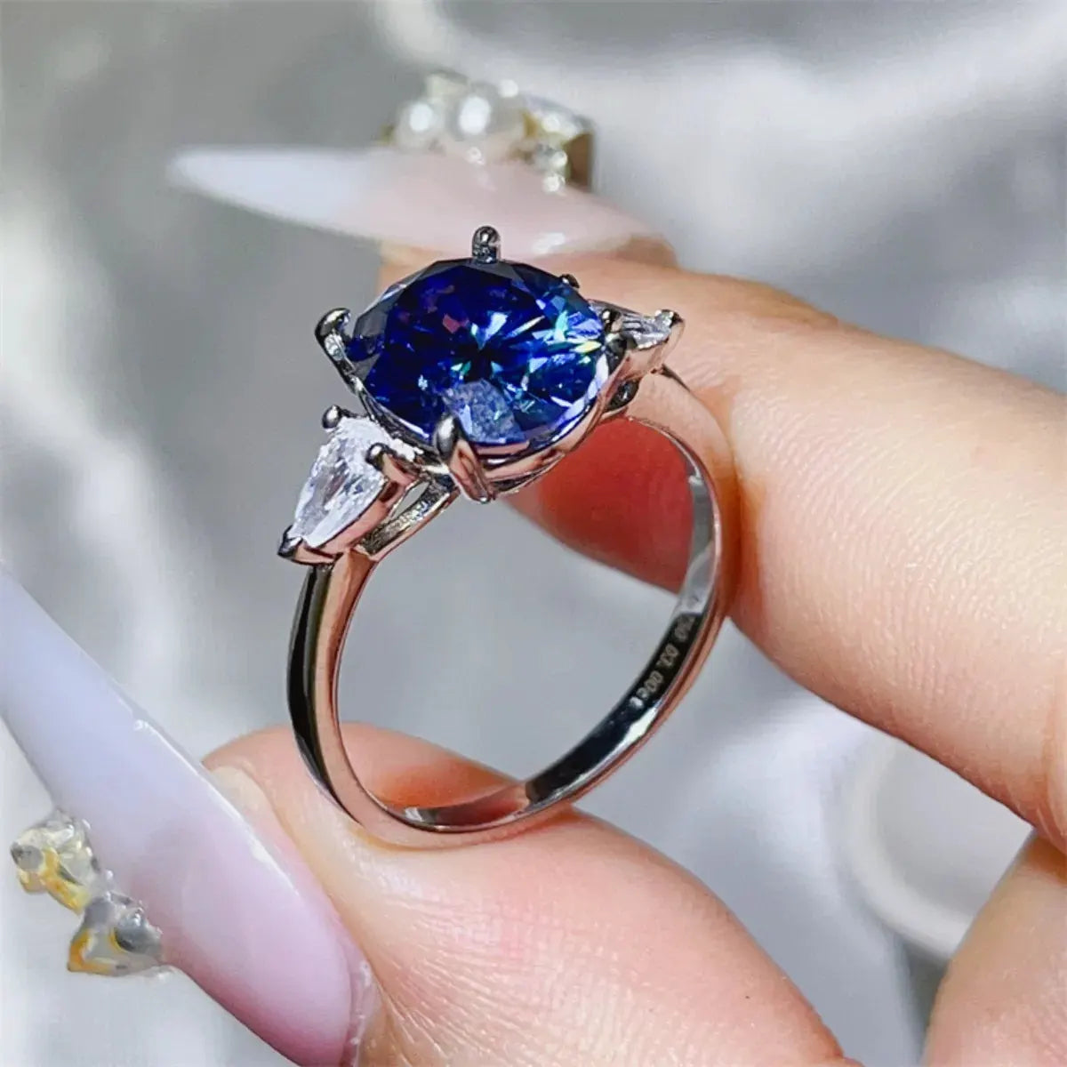 3 Carat Moissanite 925 Sterling Silver Ring by Partner Label