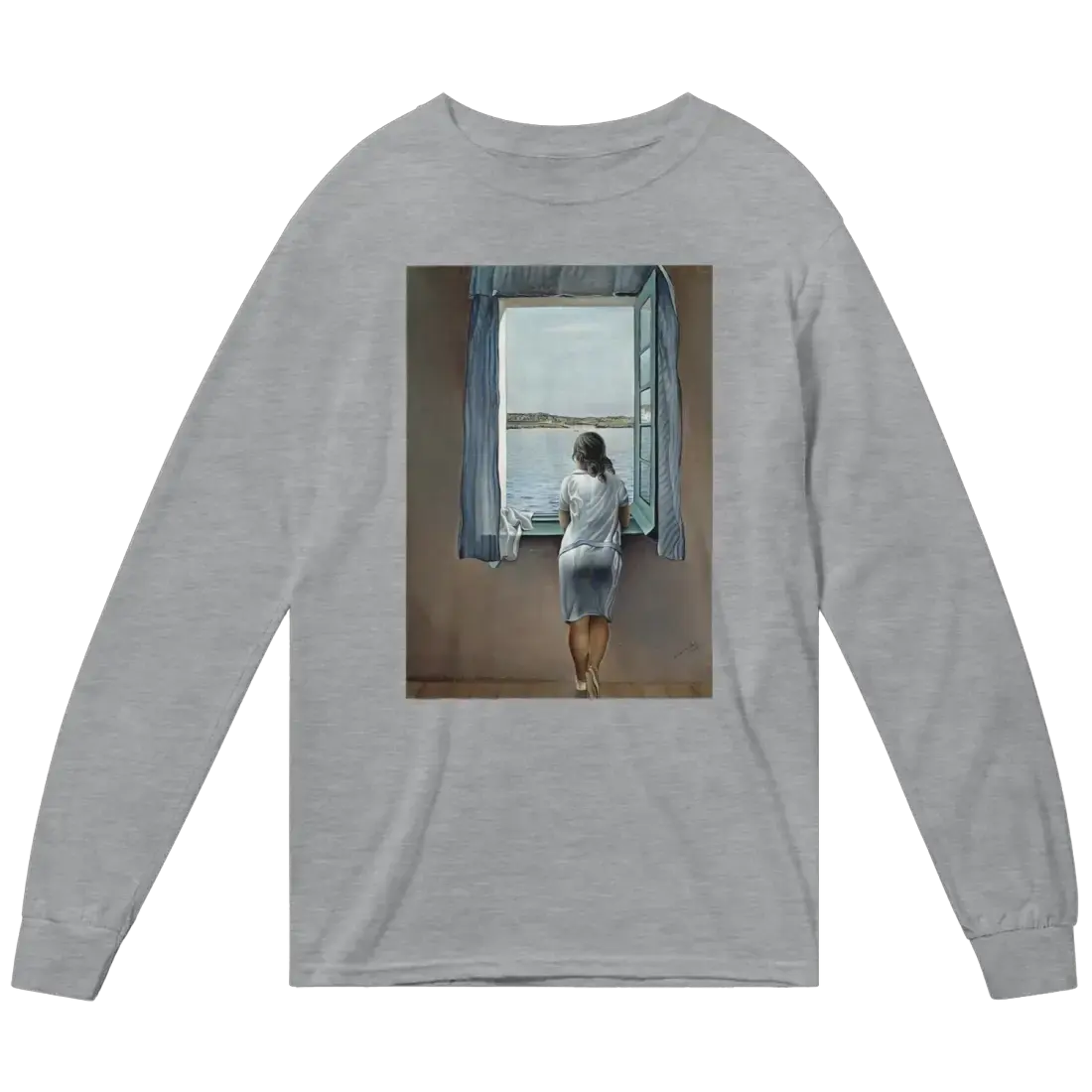Dali - Young Woman at a Window Artwork Long Sleeve Shirt by Art-O-Rama Shop