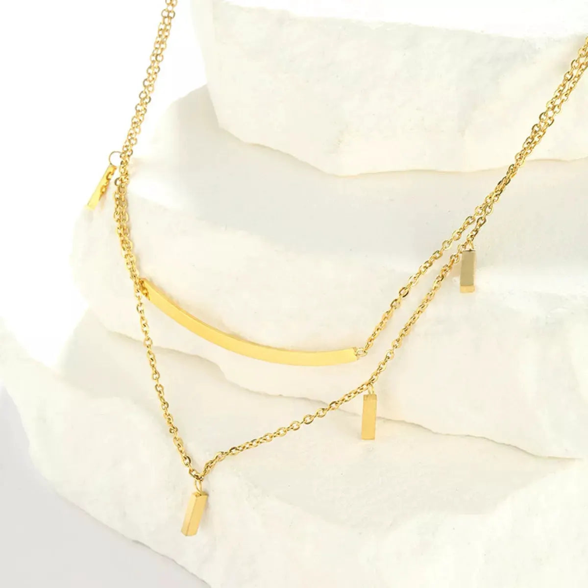 18K Gold-Plated Double Layered Necklace by Partner Label