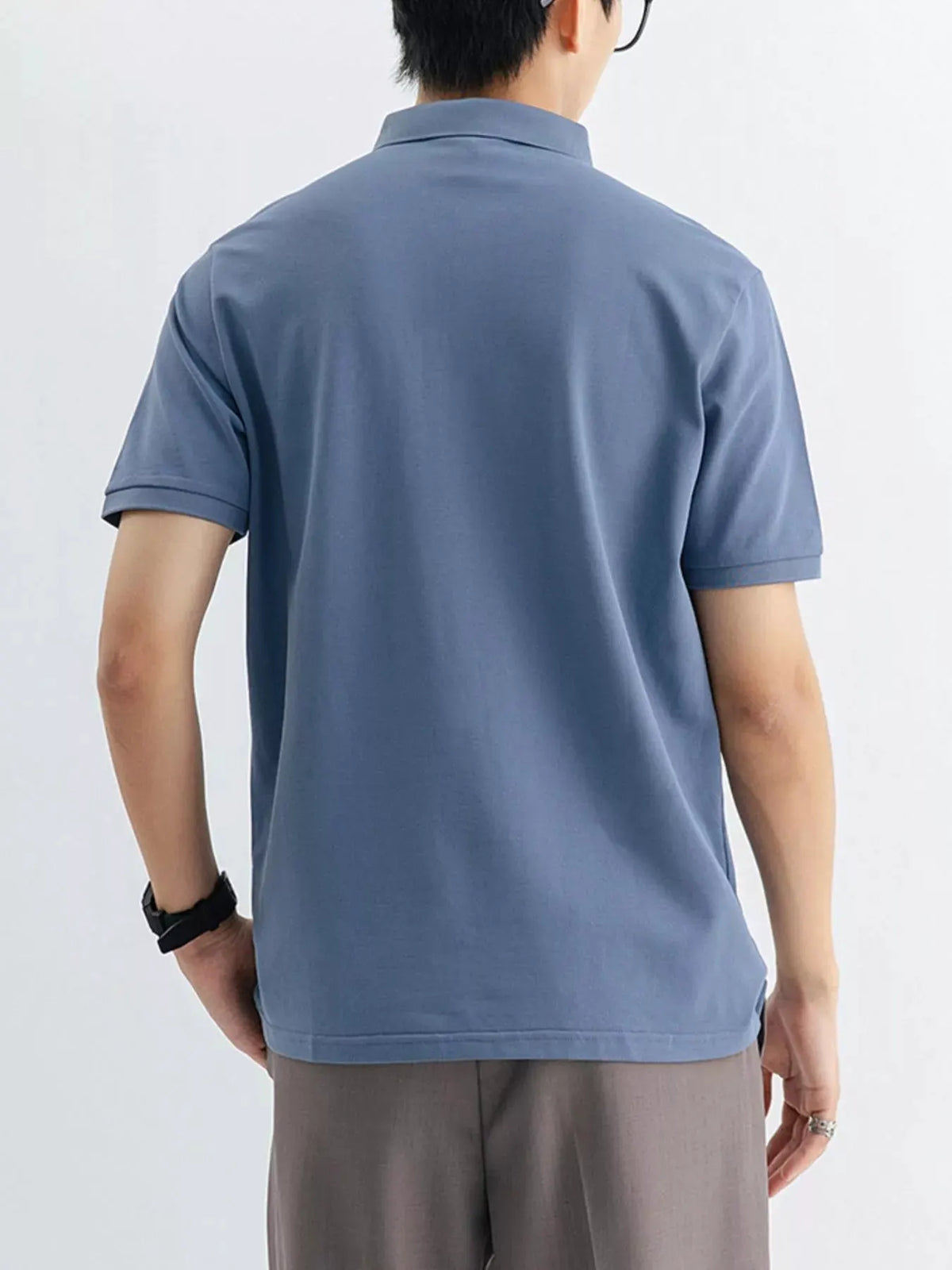 Men's Plus Size Classic Fit Short Sleeve Polo by Trendsi