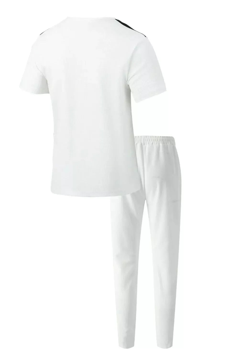 Men's Full Size Lace-Up Front Top and Pants Casual Set Plus Size by Trendsi