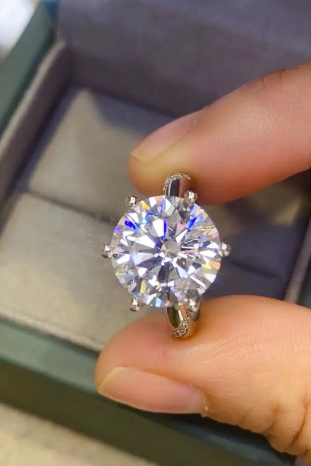 5 Carat Moissanite 6-Prong Ring by Partner Label