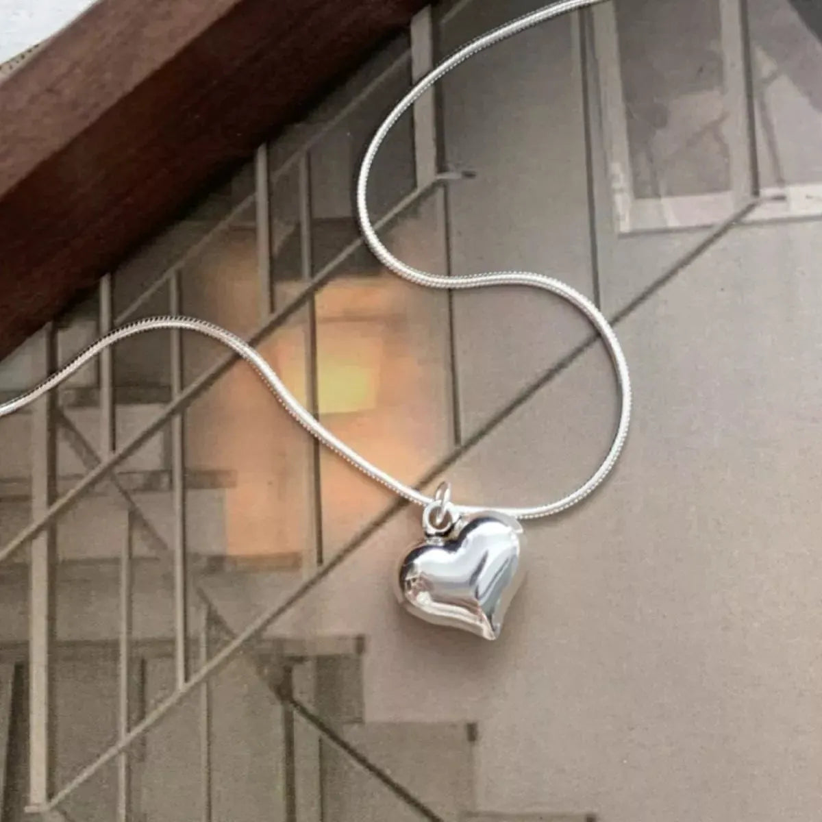 925 Sterling Silver Heart Necklace by Partner Labels