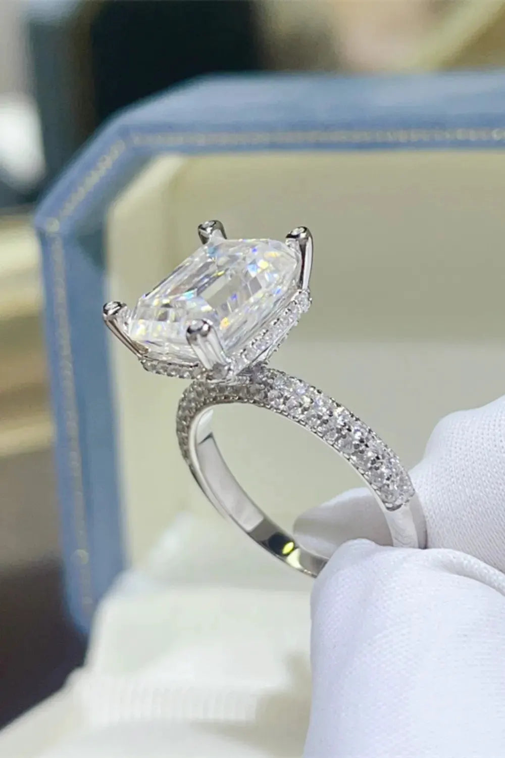 5 Carat Moissanite 925 Sterling Silver Ring by Partner Label