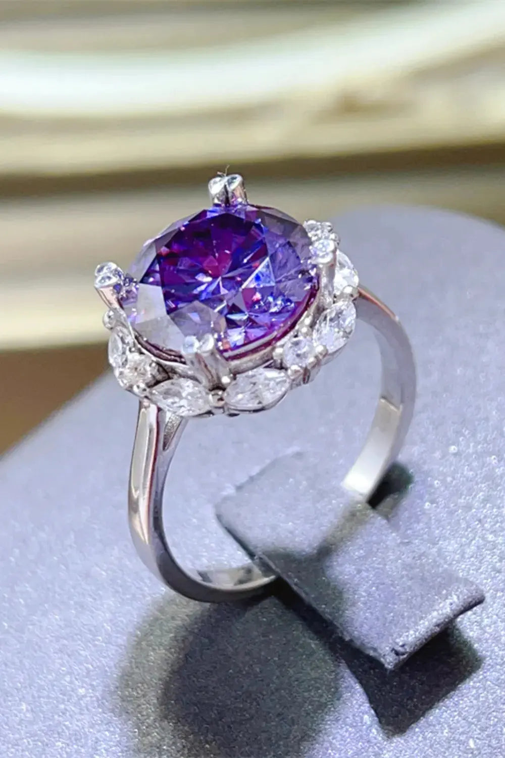 5 Carat Moissanite 925 Sterling Silver Ring by Partner Label